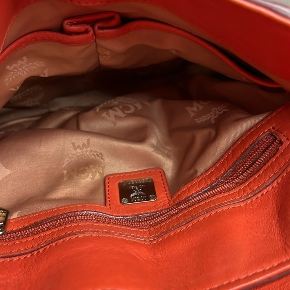 MCM Orange Leather Bag